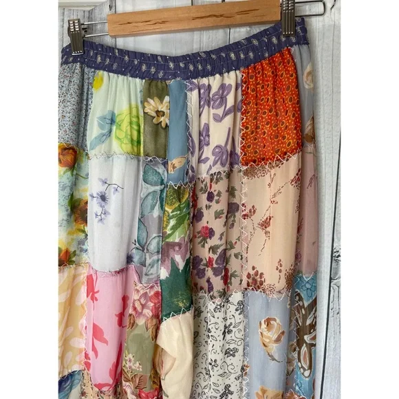 SACRED THREADS Patchwork Boho Gypsy Joggers Pants - Picture 5 of 8